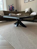 Eikenhout salontafel zwart met spinnenpoot, Huis en Inrichting, Tafels | Salontafels, Gebruikt, 100 tot 150 cm, Eikenhout, Minder dan 50 cm