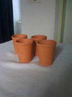 4 kruiden kweekpotjes of voor plant stekjes.H 7,5cm. nieuw, Overige vormen, Nieuw, Binnen, Terracotta