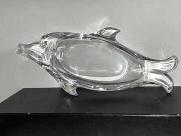 Vtg BUDER KRISTALL echt loodkristal vis schaal vide-poche DL beschikbaar voor biedingen
