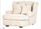 Loveseat wit ribstof, Huis en Inrichting, Ophalen, Gebruikt, Stof, Loveseat