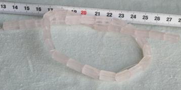 Streng rozenkwarts kralen, 13x5.5x5.5 mm, 39.5 cm, 31x beschikbaar voor biedingen