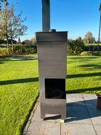 Terrashaard buitenkachel en BBQ 50x50x163cm staal, Ophalen, Gebruikt