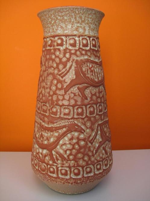 retro vintage fat lava vaas Carstens West Germany 1970s, Huis en Inrichting, Woonaccessoires | Vazen, Zo goed als nieuw, Overige kleuren