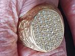 MOOIE 18 KR GOUDEN RING MET 53 BRILJANTJES 750 18KR, 20 of groter, Heer, Ophalen of Verzenden, Zo goed als nieuw