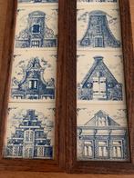 12 KLM tegels huisjes blauw wit  7,5 x 7,5 cm, Ophalen of Verzenden