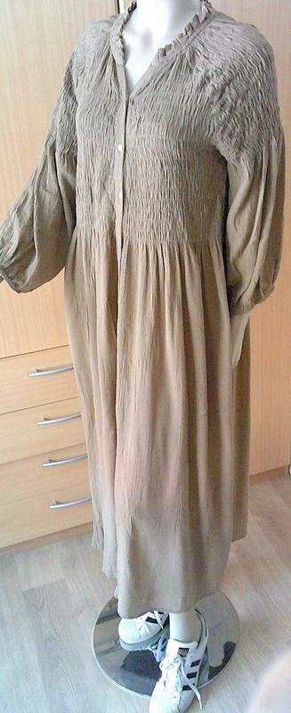 BY BAR maxi jurk "mokka" kleur maat L, Kleding | Dames, Jurken, Nieuw, Maat 42/44 (L), Overige kleuren, Onder de knie, Verzenden