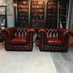 Set Gevlamd Rode Chesterfield Clubfauteuils, Gebruikt, Bollenmarkt 14c Zwaagdijk Oost, Treasure, Ophalen of Verzenden