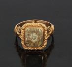 Memorie antieke 14k gouden rouw ring 19e eeuws dames fraai, Sieraden, Tassen en Uiterlijk, Antieke sieraden, Ophalen of Verzenden