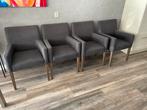 4 Donkergrijze Eetkamerstoelen, Ophalen, Zo goed als nieuw, Vier, Stof
