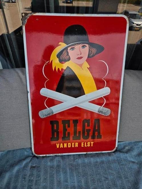 Emaille reclamebord belga, Verzamelen, Merken en Reclamevoorwerpen, Zo goed als nieuw, Reclamebord, Ophalen