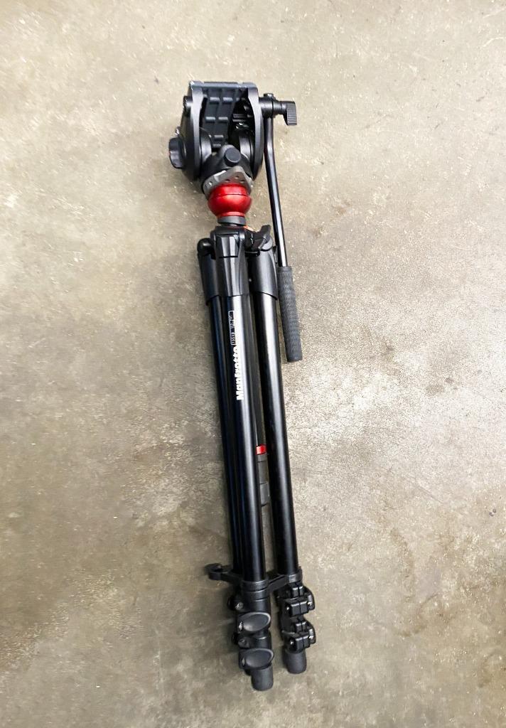 manfrotto tripod 755XB, Audio, Tv en Foto, Fotografie | Statieven en Balhoofden, Zo goed als nieuw, Driepoot, Minder dan 150 cm