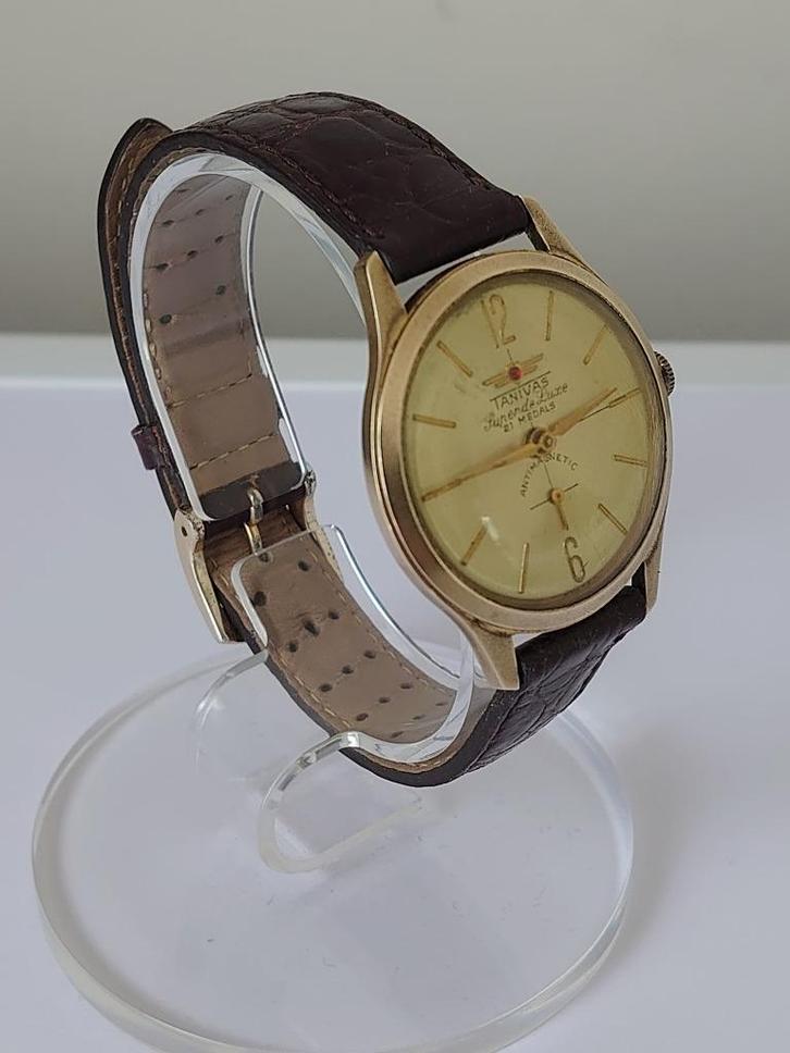 Tanivas Super de Luxe  21 medals Zwitser horloge CA: 1970, Sieraden, Tassen en Uiterlijk, Horloges | Heren, Gebruikt, Overige merken