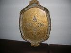 vintage florentijns dienblad goudkleurig/wit 44 x 29 cm., Ophalen of Verzenden