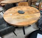 Mangohout eettafel rond, Huis en Inrichting, Tafels | Eettafels, 100 tot 150 cm, Rond, Nieuw, Ophalen of Verzenden