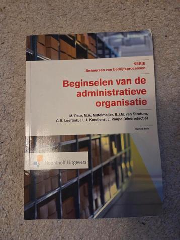 Beginselen van de  Administratieve Organisatie beschikbaar voor biedingen