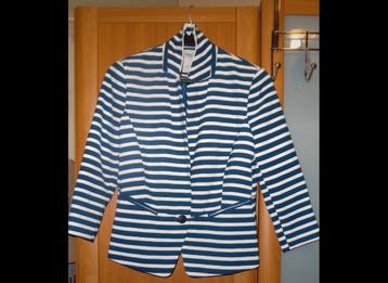 Bershka damesblazer – blauw/wit gestreept – maat M beschikbaar voor biedingen