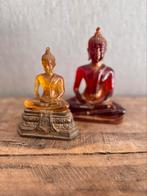 Buddha geel rood goud doorzichtig, Huis en Inrichting, Ophalen of Verzenden, Zo goed als nieuw