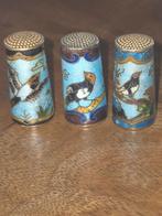3 Hoge Cloisonne gemailleerd Vingerhoedje  Vogels, Ophalen of Verzenden, Zo goed als nieuw