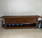 Teak side table, Huis en Inrichting, Tafels | Sidetables, Ophalen, Gebruikt, 200 cm of meer, Rechthoekig