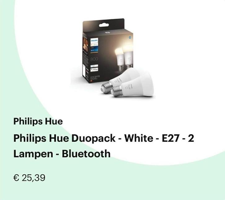 Philips hue lampen, Huis en Inrichting, Lampen | Losse lampen, Zo goed als nieuw, Led-lamp, Minder dan 30 watt, E27 (groot), Ophalen of Verzenden