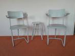 Vintage model stoelen, houten krukje, Gebruikt, Ophalen