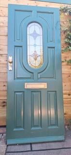 Deur glas in lood  80x200, Ophalen, Gebruikt, Buitendeur, 200 tot 215 cm