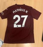 Gesigneerd shirt Matheus Nunes Manchester City met fotobewij, Verzamelen, Ophalen of Verzenden, Zo goed als nieuw, Buitenlandse clubs