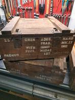 3 stuks WO2 US Army Handgranaten Kisten, Verzamelen, Ophalen, Landmacht, Amerika, Kist of Geocache