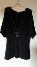 FEESTELIJKE PATTYBOUTIK ZWARTE TOP MET LEUKE ACCENTEN MAAT L, Kleding | Dames, Tops, Maat 42/44 (L), Nieuw, Ophalen of Verzenden