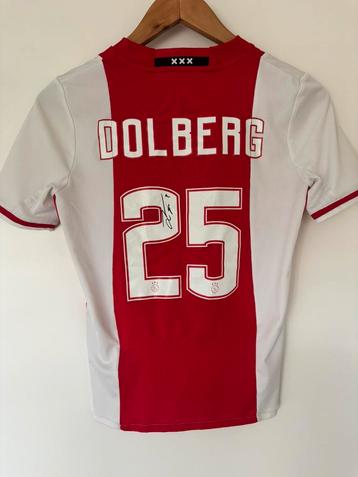 Ajax thuis 2016 dolberg gesigneerd kindermaat met video beschikbaar voor biedingen