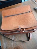 Vintage leren aktetas / schoudertas, Ophalen of Verzenden, Dames