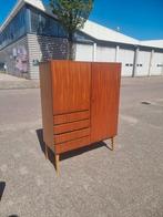 Vintage wandkast met lades grenen jaren 60, Ophalen, ,, Zo goed als nieuw, ,