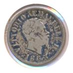 Italië 50 Centesimi 1863, Ophalen of Verzenden, Italië, Losse munt, Zilver