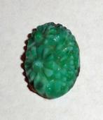 Cabochons Peking Glas Bloemen Carving, Verzenden, Zo goed als nieuw, Kraal