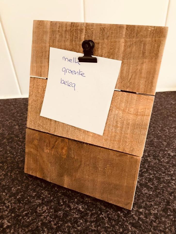 Klembordje / memobordje steigerhout, Huis en Inrichting, Woonaccessoires | Memoborden, Zo goed als nieuw, Overige typen, Ophalen of Verzenden