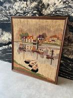 Vintage wandpaneel schilderij draad DMC Maree basse Y lucas, Ophalen of Verzenden