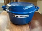 Le creuset 26 cm dubbele pan, zeer bijzonder model!, Gietijzer, Nieuw, Ophalen of Verzenden, Keramische plaat