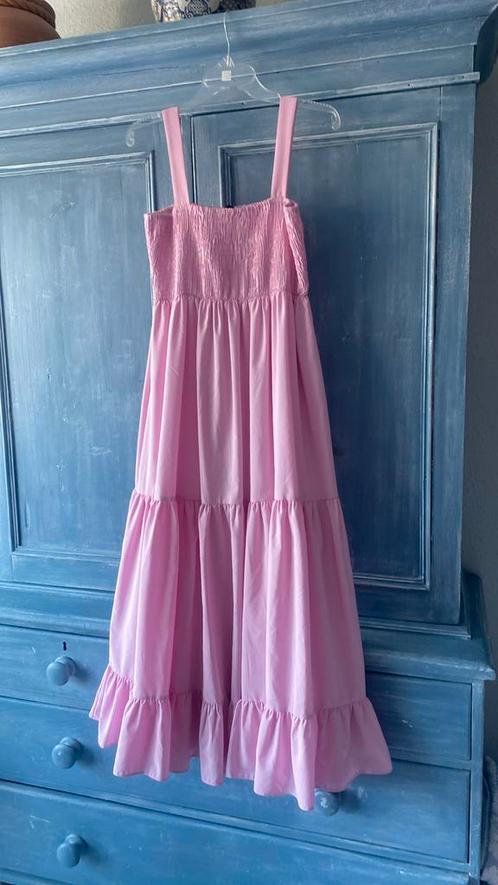 Roze strapless jurk van Zara, Kleding | Dames, Jurken, Nieuw, Maat 38/40 (M), Roze, Onder de knie, Ophalen of Verzenden