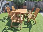 Tuinmeubelset teak hout 6 pers., Ophalen, Gebruikt, 6 zitplaatsen, Teakhout