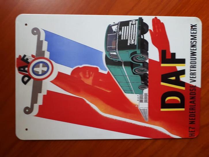 Daf 20x30 cm Reclamebord, Verzamelen, Merken en Reclamevoorwerpen, Nieuw, Reclamebord, Ophalen of Verzenden