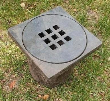 kunststof afwateringsput / terrasput/drainageput met rooster, Doe-het-zelf en Verbouw, Buizen en Afvoer, Gebruikt, Afvoer, Pvc