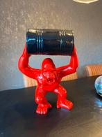 Grote pop art gorilla beeld - 64cm - rode hars sculptuur, Ophalen