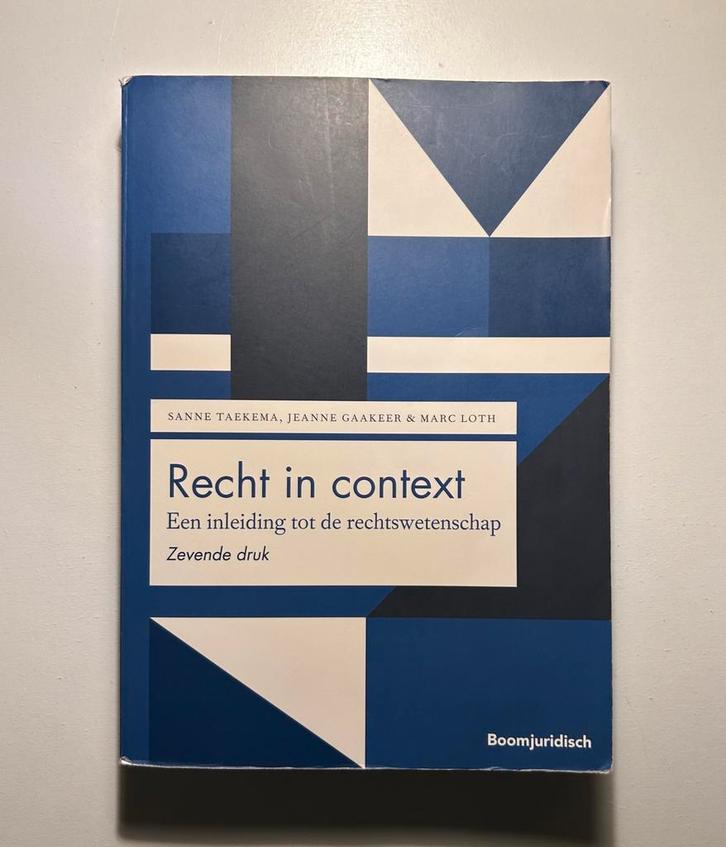 Sanne Taekema - Recht in context, Boeken, Studieboeken en Cursussen, Gelezen, WO, Alpha, Verzenden