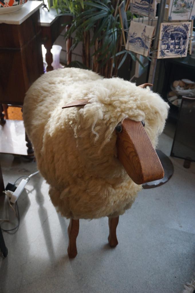 Vintage levensgroot schaap van Hanns-Peter Krafft, Verzamelen, Beelden en Beeldjes, Gebruikt, Dier, Ophalen