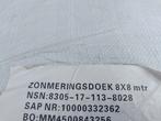 Zonweringsdoek 8x8 meter, Ophalen, Glas, Zo goed als nieuw