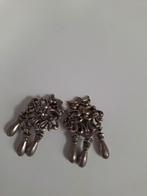 Oorbellen, clips. Retro, Ophalen of Verzenden, Zilver, Zilver