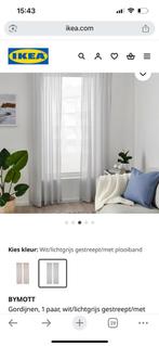 2 setjes witte/grijs ikea gordijnen, Ophalen, Zo goed als nieuw, Grijs, 200 cm of meer