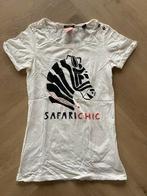 Nieuw: Maison Scotch T-shirt met print, maat S, Wit, Nieuw, Korte mouw, Maat 36 (S)