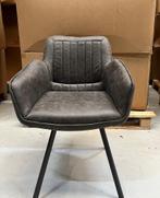 Eetkamerstoel Duke antraciet met armleuning €59,95p/st., Ophalen, Stof, Nieuw, Grijs