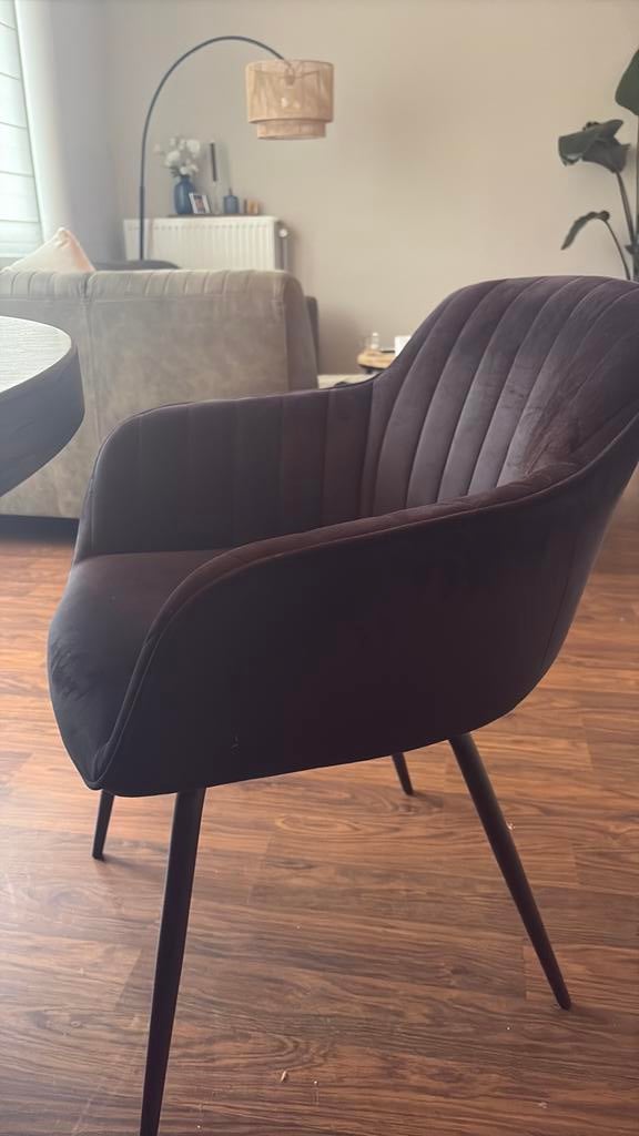 4 EETKAMERSTOELEN COMO - KWANTUM ZWART, Huis en Inrichting, Stoelen, Ophalen of Verzenden, Zo goed als nieuw, Zwart